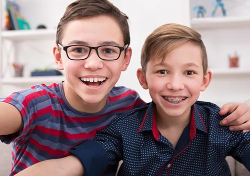 happy patient with braces