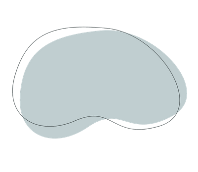 Sleep mask or eye mask in soft blue-gray color with curved contours.